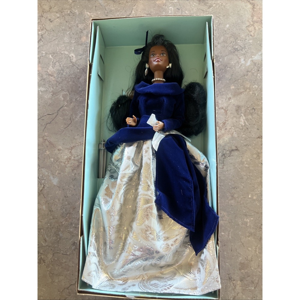 1995 Avon Exclusive Special Edition Winter Velvet Barbie Doll African American